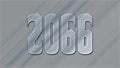3D Glass effect number design of 2066, glassy background. Royalty Free Stock Photo