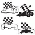 Illustration of formula one racing car logo
