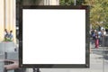 Blank sign at Bus Stop for your advertisement or graphic design Royalty Free Stock Photo