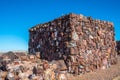 A description board of the material used for constructing in Petrified Forest NP, Arizona Royalty Free Stock Photo