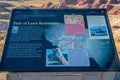 A description board for the past travelers in Petrified Forest NP, Arizona Royalty Free Stock Photo