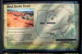 A description board for the trail in Devils Tower NM, Wyoming Royalty Free Stock Photo