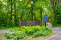 A description board for the trail in River Falls, Wisconsin