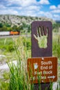 A description board for the trail of Three Forks, Montana