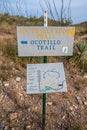 A description board for the trails in Kartchner Caverns State Park, Arizona Royalty Free Stock Photo