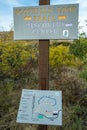 A description board for the trails in Kartchner Caverns State Park, Arizona Royalty Free Stock Photo