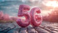 Description 5G network enables fast internet cloud computing data storage online financial
