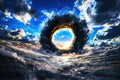 Vibrant Blue Fractal Energy Flowing with Intense Brightness
