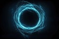 Vibrant Blue Fractal Energy Flowing with Intense Brightness