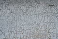 Rusty background with flaking,cracking blue gray paint cover.Industrial close up background Royalty Free Stock Photo