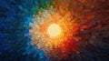 Vibrant Abstract Circular Textured Background in Various Colors Royalty Free Stock Photo