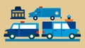 These descriptions can guide artists in creating vector illustrations centered around the theme of prisoner transport in
