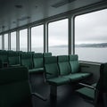 Descriptive Image of Empty, dark-green passenger se (Generated With AI) Royalty Free Stock Photo