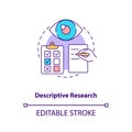 Descriptive research concept icon