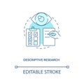 Descriptive research concept icon