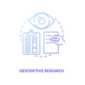 Descriptive research dark navy gradient concept icon