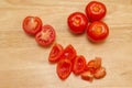 Deseed tomatoes Royalty Free Stock Photo