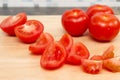 Deseed tomatoes Royalty Free Stock Photo