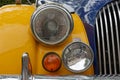 Detail of the Front Part of a Vintage Car Royalty Free Stock Photo