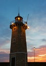 Desenzano del Garda Old Lighthouse and a Lamp Post Sunrise Royalty Free Stock Photo