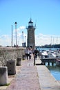 Desenzano Garda Lake lighthouse Royalty Free Stock Photo