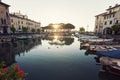 Desenzano Harbor in Desenzano del Garda Royalty Free Stock Photo