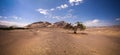 Desert around Ancient preinca nazca civilisation cemetery of Chauchilla, Nazca, Peru Royalty Free Stock Photo