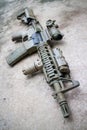 M4A1 Desert Assault rifle Royalty Free Stock Photo