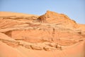 Desert Background Landscape, Desert and beautiful blue sky. Horizon of the desert. Endless desert plain