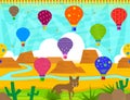 Desert Balloons Pattern Royalty Free Stock Photo