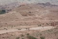 Desert and Bedouin habitat with camels, horses sheep and donkey