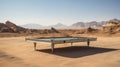 Desert Billiards: Snooker Table Stands Alone in the Vast, Arid Expanse