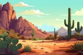 desert cactus summer landscape