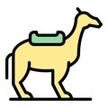 Desert camel icon vector flat Royalty Free Stock Photo