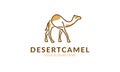 Desert camel logo template Royalty Free Stock Photo