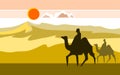 Desert with camels