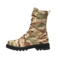Desert camouflage combat boot Royalty Free Stock Photo