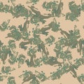 Desert camouflage of various shades of green, beige and brown colors