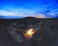 Desert campfire Royalty Free Stock Photo