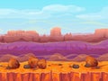 Desert canyon landscape vector illustration