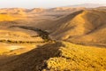 Desert mountains ridge canyon, south Israel landscape.