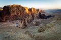 Desert canyon mountains rock cliffs gorge, Negev travel Israel. Royalty Free Stock Photo