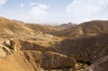 Desert canyon of Wadi Kelt Royalty Free Stock Photo