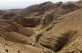 Desert canyon of Wadi Kelt Royalty Free Stock Photo