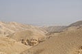 Desert canyon of Wadi Kelt in Israel Royalty Free Stock Photo