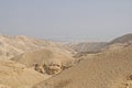 Desert canyon of Wadi Kelt in Israel Royalty Free Stock Photo