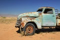 Desert car wreck Royalty Free Stock Photo