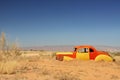 Desert car wreck Royalty Free Stock Photo