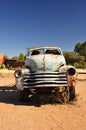 Desert car wreck Royalty Free Stock Photo