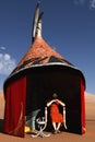 Desert chieftain in desert pavilion